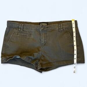 Vintage Y2K express low rise charcoal dark gray mini short shorts size 4